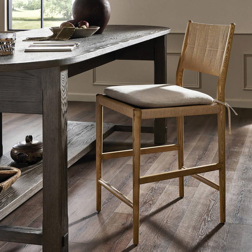Dara Broadway Dune Linen Counter Stool|