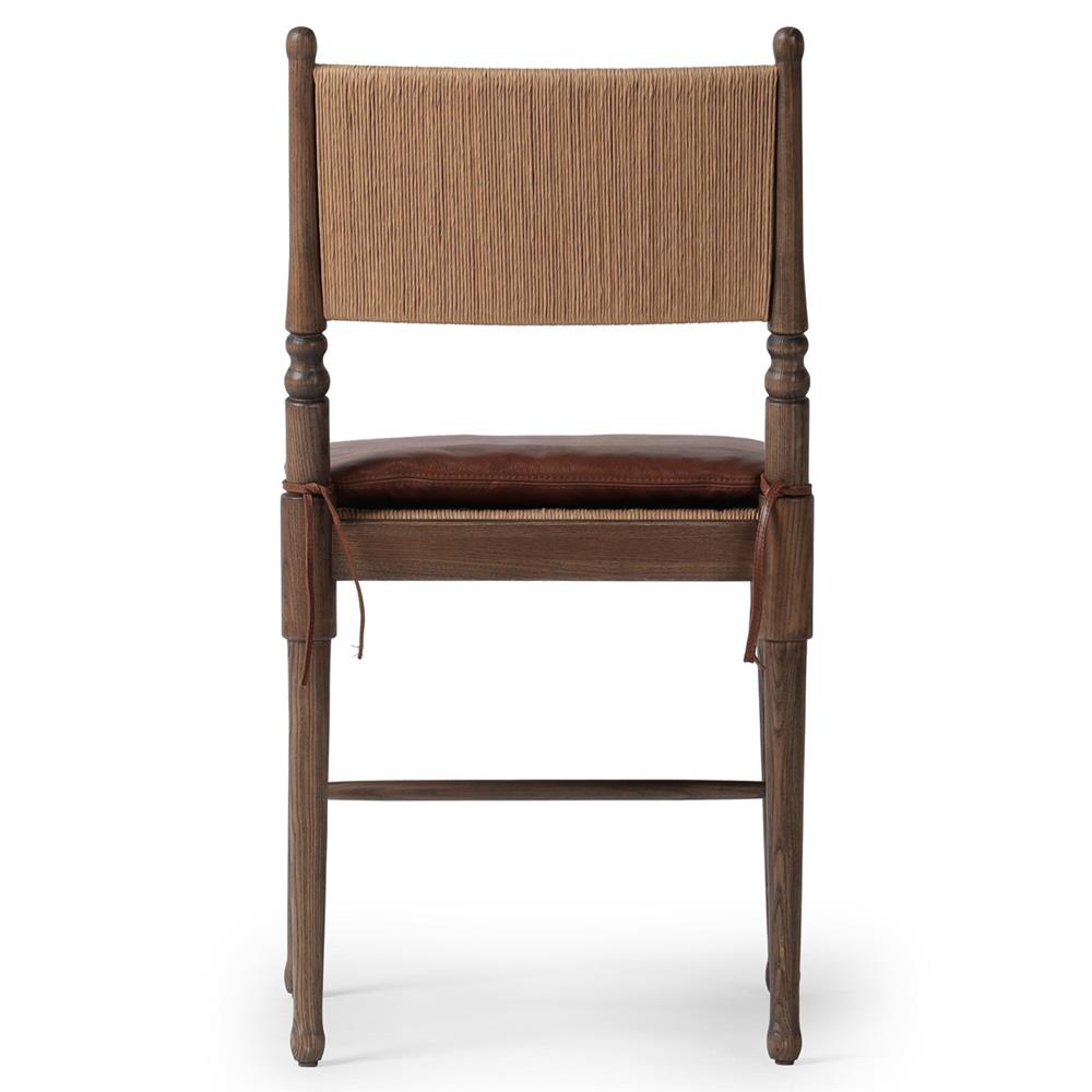 Fayth Dulane Mahogany Leather Dining Chair|