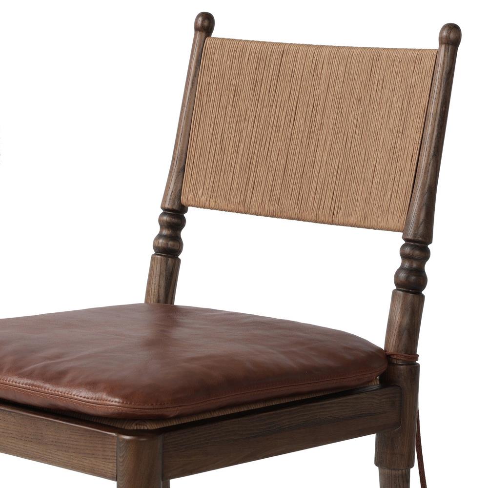 Fayth Dulane Mahogany Leather Dining Chair|