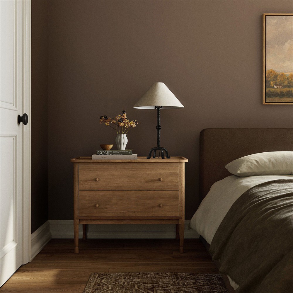 Franny Saddle Brown Nightstand|