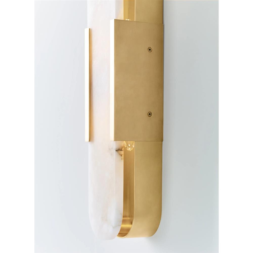Visual Comfort Melange Modern Classic Antique Brass Alabaster