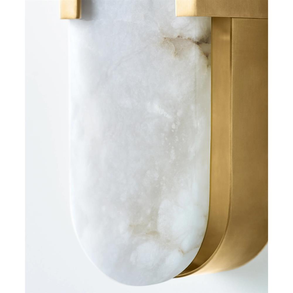 Visual Comfort Melange Modern Classic Antique Brass Alabaster