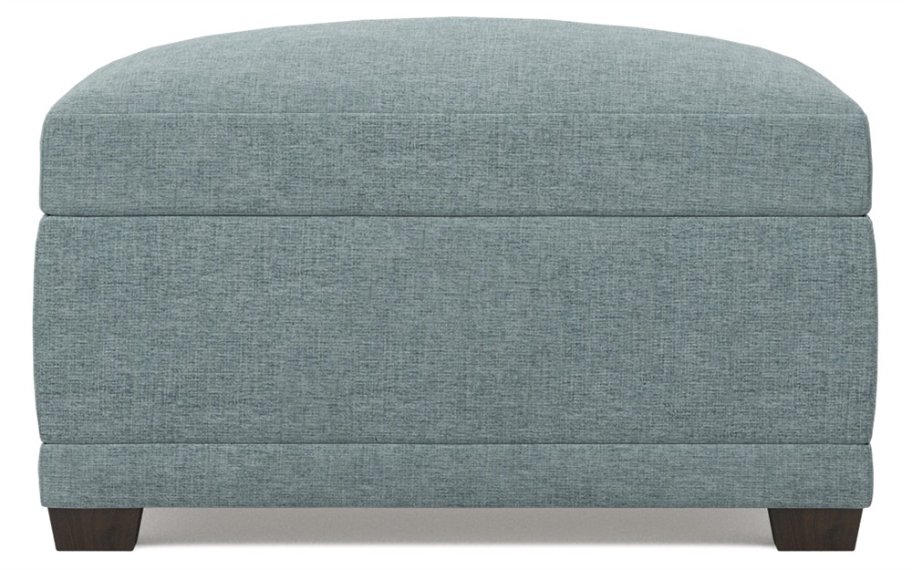 Weybridge Heathered Teal Ottoman|