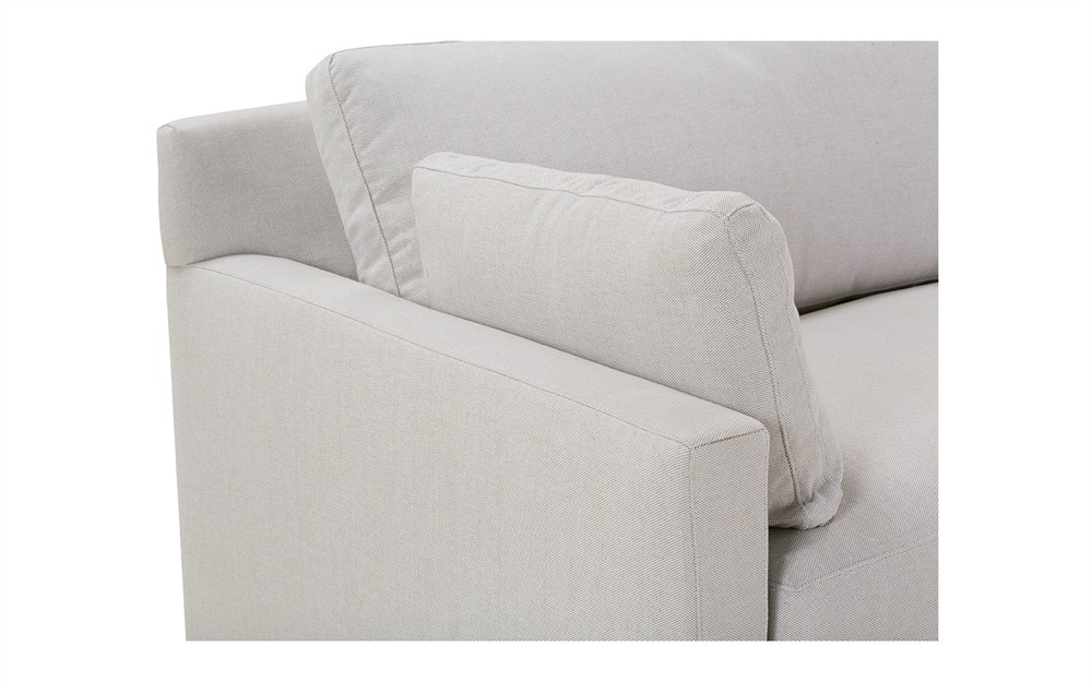 Weybridge Heathered Ivory Performance Bench Cushion Sofa - 88&quot;|