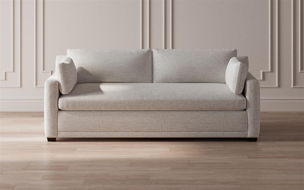 Weybridge Heathered Ivory Performance Bench Cushion Sofa - 88&quot;|