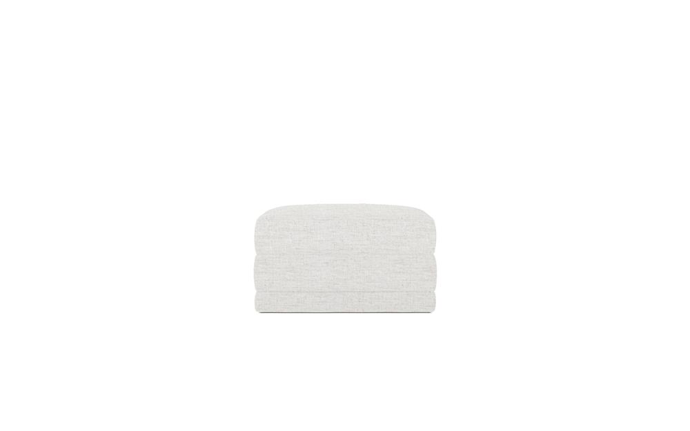 Weybridge Heathered Ivory Performance Ottoman - Upholstered to Floor|
