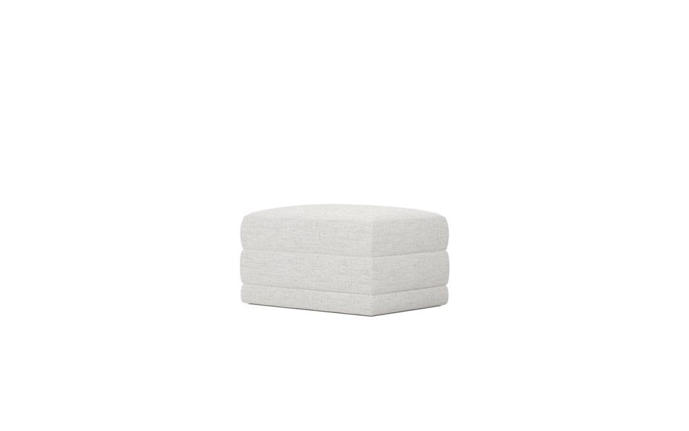 Weybridge Heathered Ivory Performance Ottoman - Upholstered to Floor|