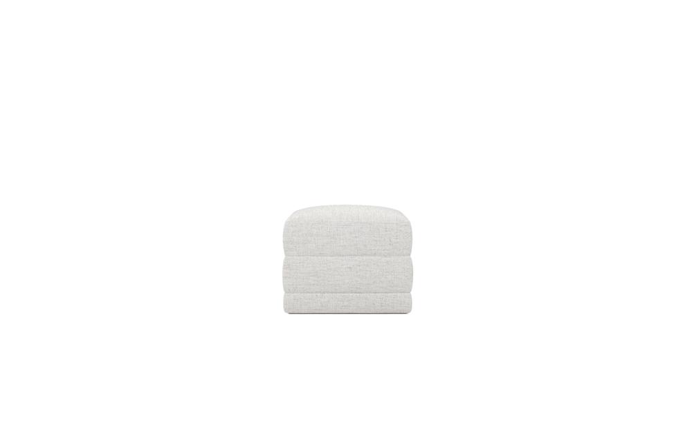 Weybridge Heathered Ivory Performance Ottoman - Upholstered to Floor|