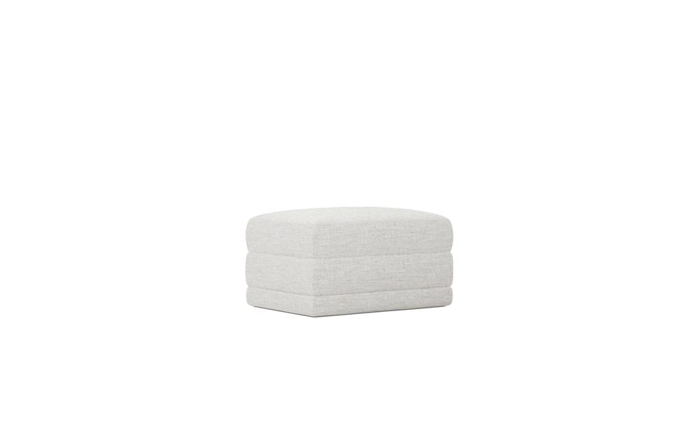 Weybridge Heathered Ivory Performance Ottoman - Upholstered to Floor|