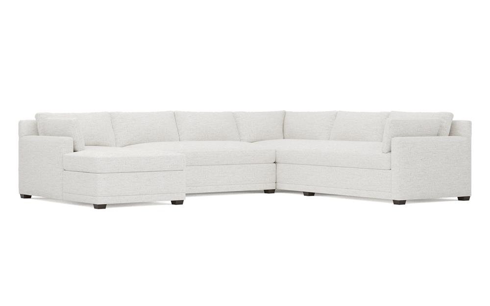 Weybridge Heathered Ivory Performance U-Chaise Sectional - Left Chaise - 142&quot;|