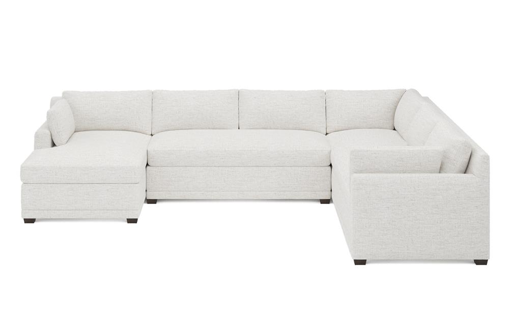 Weybridge Heathered Ivory Performance U-Chaise Sectional - Left Chaise - 142&quot;|