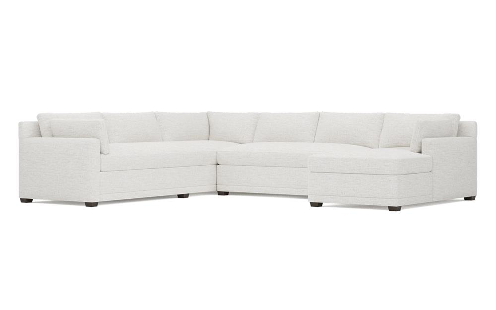 Weybridge Heathered Ivory Performance U-Chaise Sectional - Right Chaise - 142&quot;|