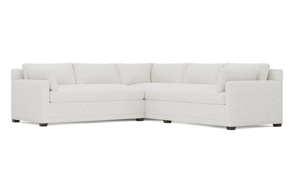 Weybridge Heathered Ivory Performance Corner Sectional - Left End - 110&quot;|