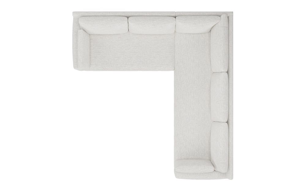 Weybridge Heathered Ivory Performance Corner Sectional - Left End - 110&quot;|