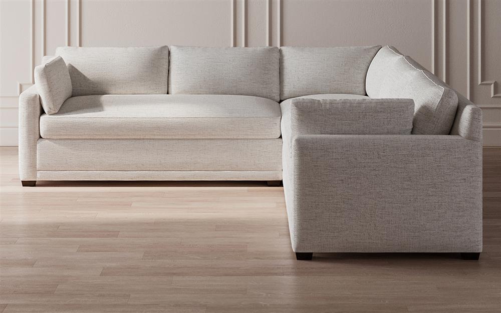 Weybridge Heathered Ivory Performance Corner Sectional - Left End - 110&quot;|