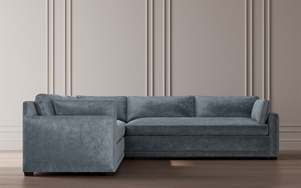 Weybridge Heathered Ivory Performance Corner Sectional - Right End - 110&quot;|