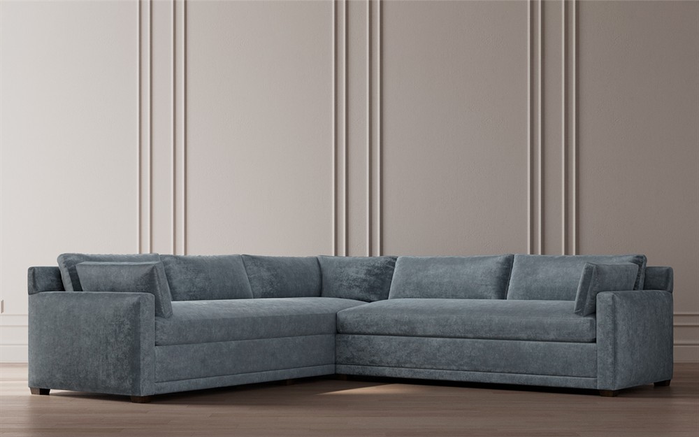 Weybridge Heathered Ivory Performance Corner Sectional - Right End - 110&quot;|