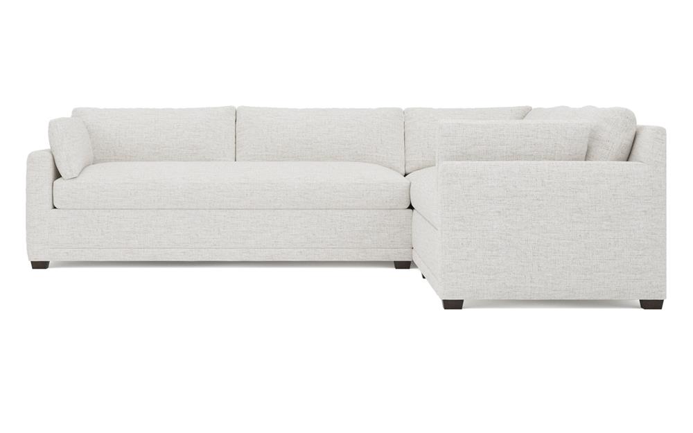Weybridge Heathered Ivory Performance Corner Sectional - Left End - 123"|