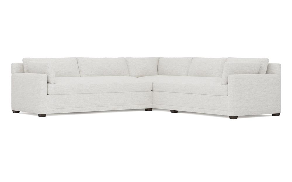 Weybridge Heathered Ivory Performance Corner Sectional - Left End - 123"|