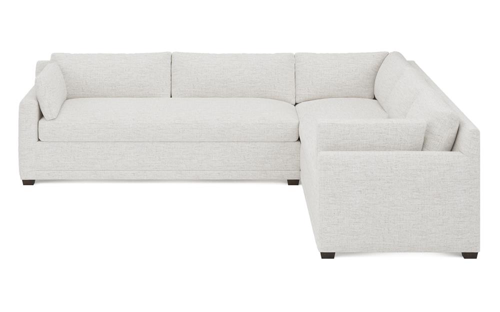 Weybridge Heathered Ivory Performance Corner Sectional - Left End - 123"|