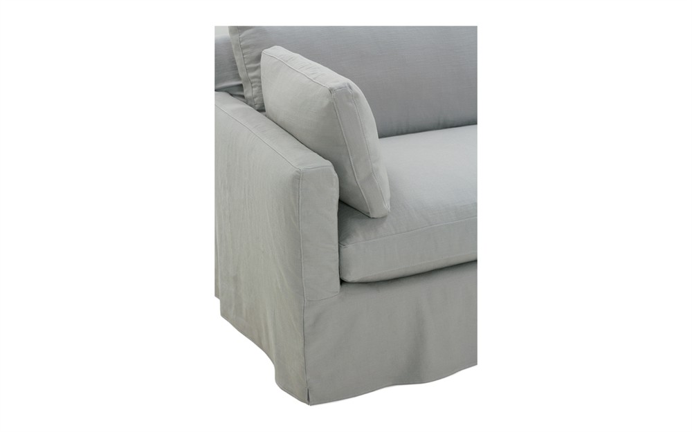 Weybridge Sea Salt Performance Slipcovered 2-Cushion Sofa - 88&quot;|