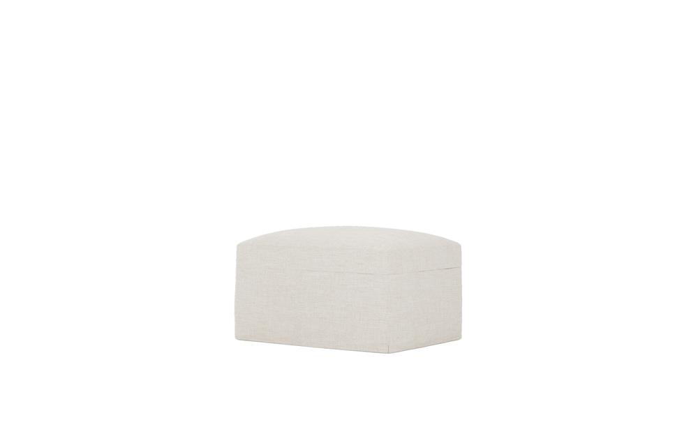 Weybridge Sea Salt Performance Slipcovered Ottoman|