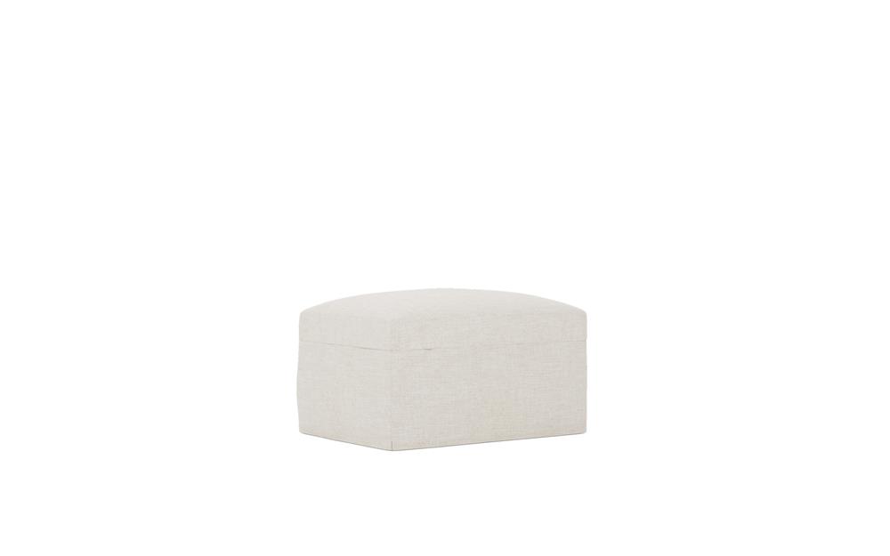 Weybridge Sea Salt Performance Slipcovered Ottoman|