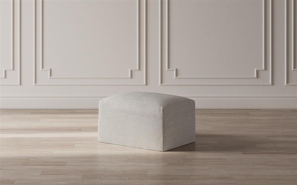 Weybridge Sea Salt Performance Slipcovered Ottoman|