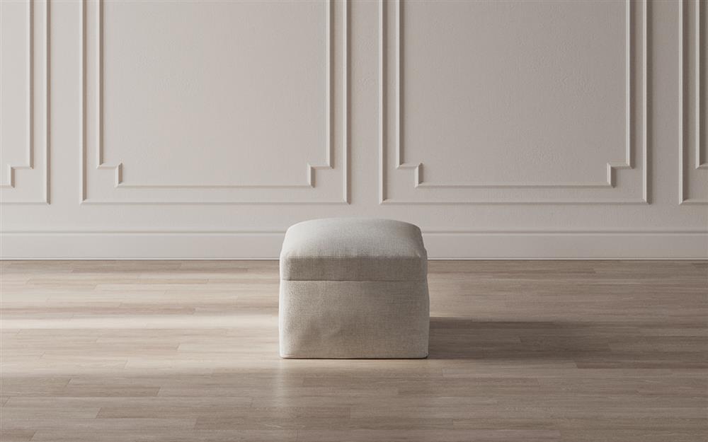 Weybridge Sea Salt Performance Slipcovered Ottoman|
