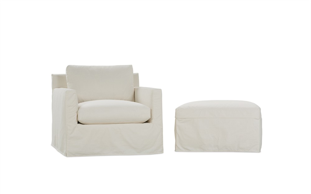 Weybridge Sea Salt Performance Slipcovered Chair|