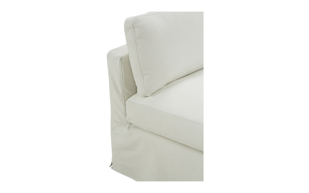 Weybridge Sea Salt Performance Slipcovered Bench Cushion Sofa - 88&quot;|