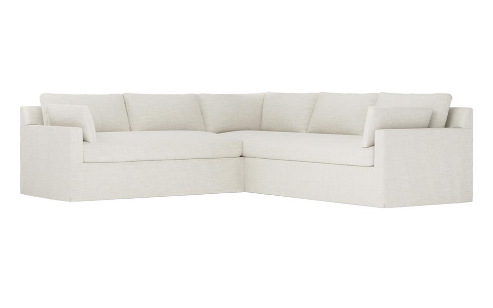Weybridge Sea Salt Performance Slipcovered Corner Sectional - Left End - 110&quot;|