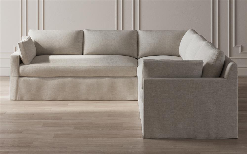 Weybridge Sea Salt Performance Slipcovered Corner Sectional - Left End - 110&quot;|