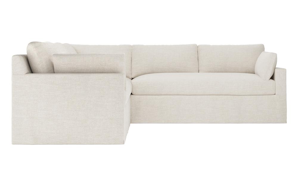 Weybridge Sea Salt Performance Slipcovered Corner Sectional - Right End - 110"|