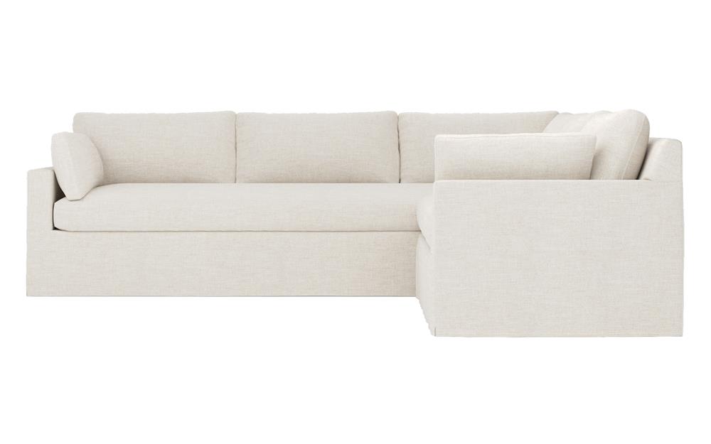 Weybridge Sea Salt Performance Slipcovered Corner Sectional - Right End - 110"|