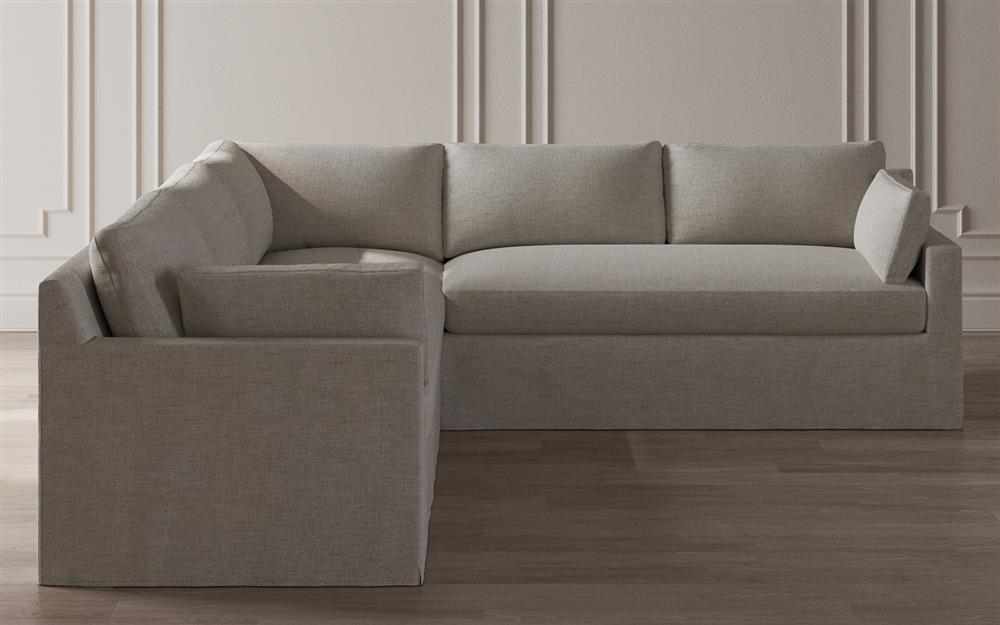 Weybridge Sea Salt Performance Slipcovered Corner Sectional - Right End - 110"|