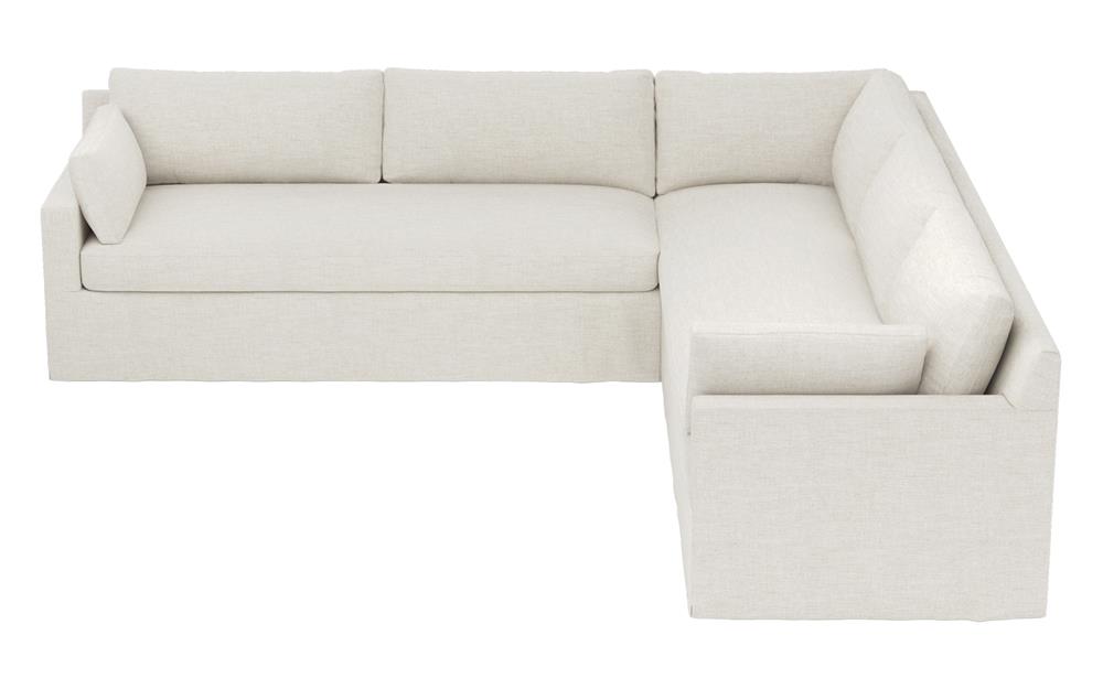 Weybridge Sea Salt Performance Slipcovered Corner Sectional - Left End - 123&quot;|