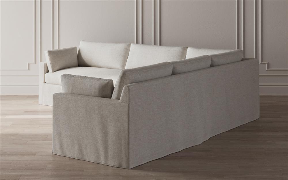 Weybridge Sea Salt Performance Slipcovered Corner Sectional - Left End - 123&quot;|