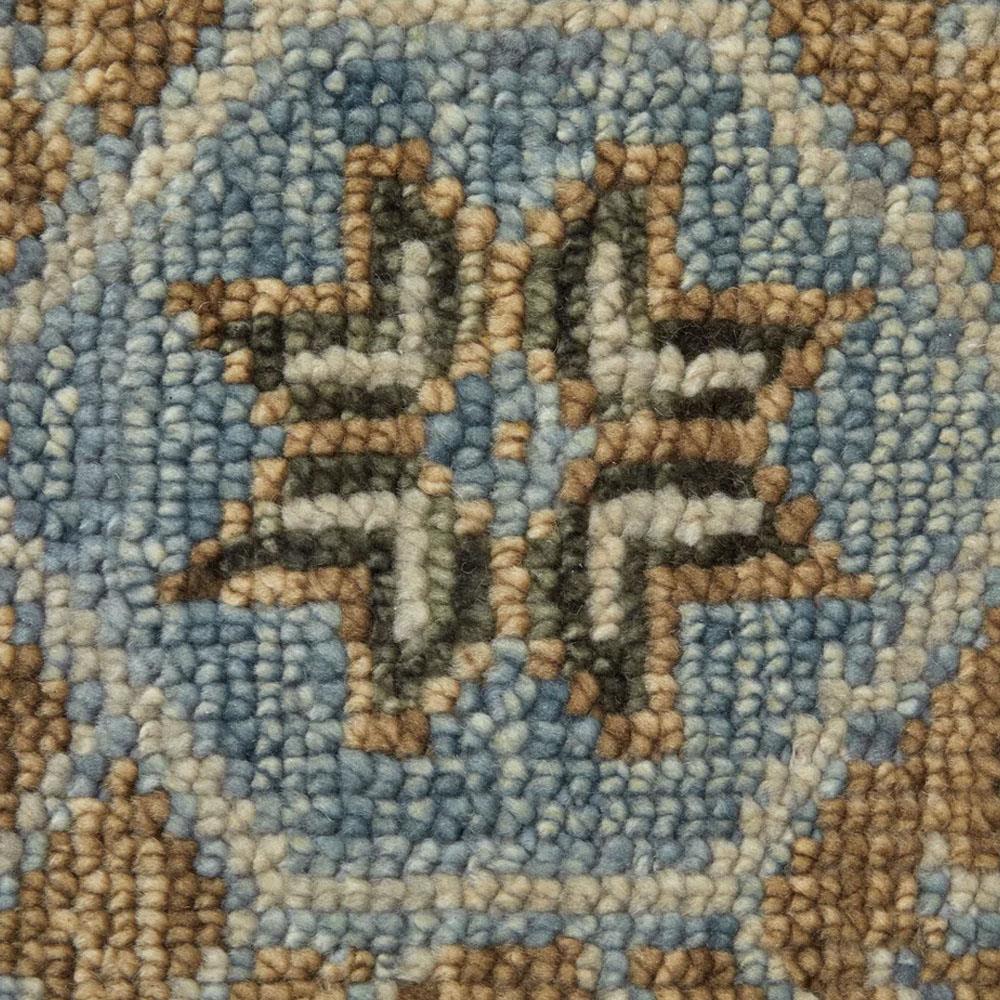 Avery Global Bazaar Blue Wool Medallion Patterned Hand Knotted Rug - 5G??x8GǦ|