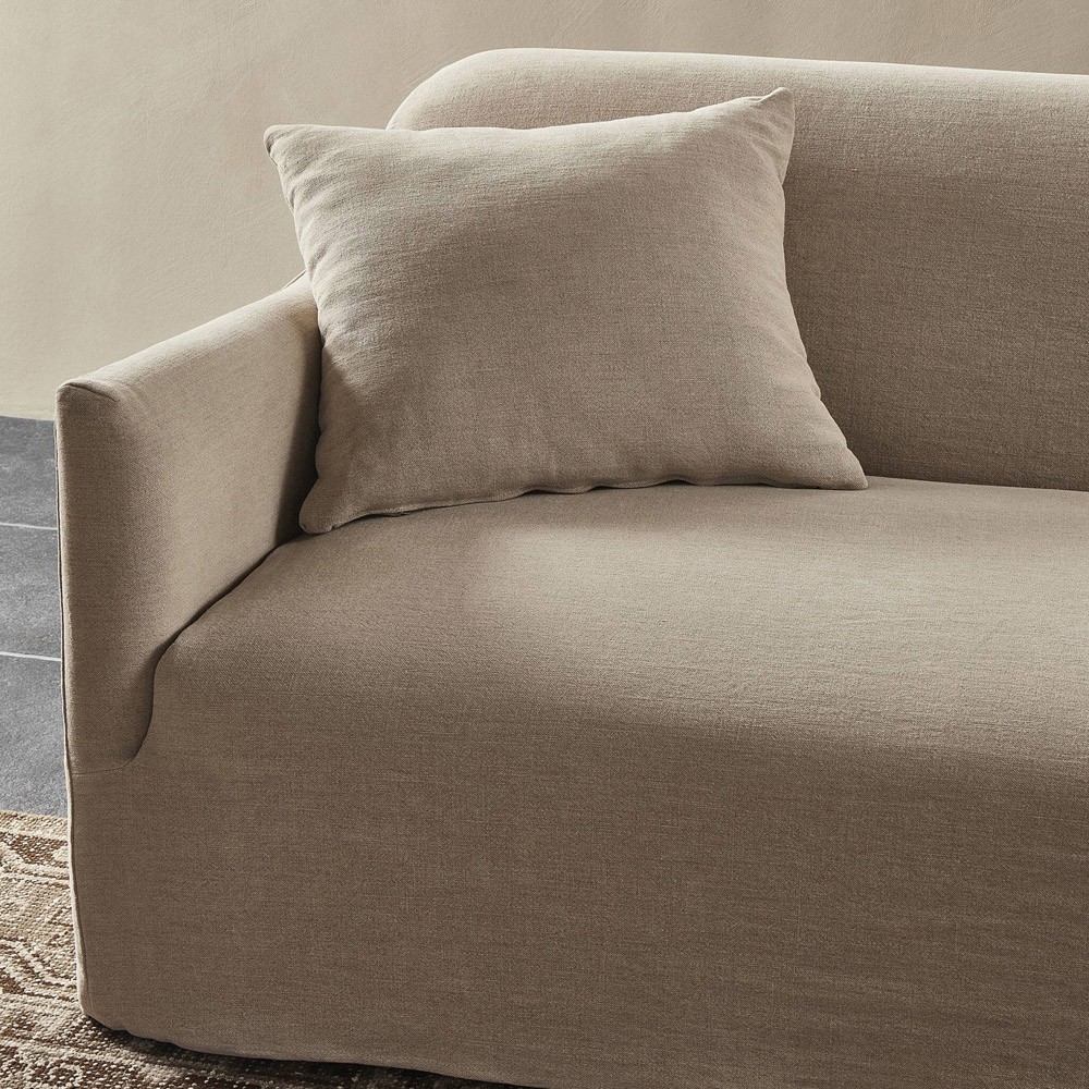 Lowell Broadway Dune Linen Slipcover Sofa - 96