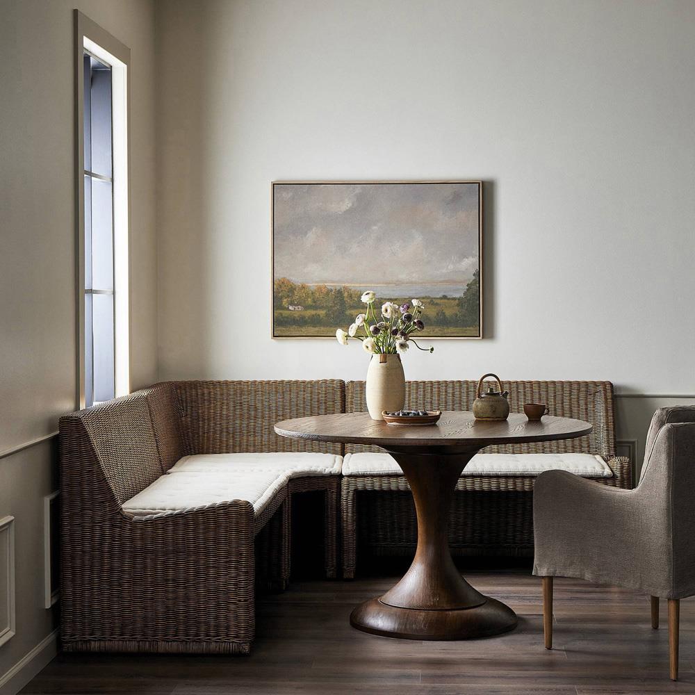 Oval Dining Table With Banquette Senna Broadway Dune Dining