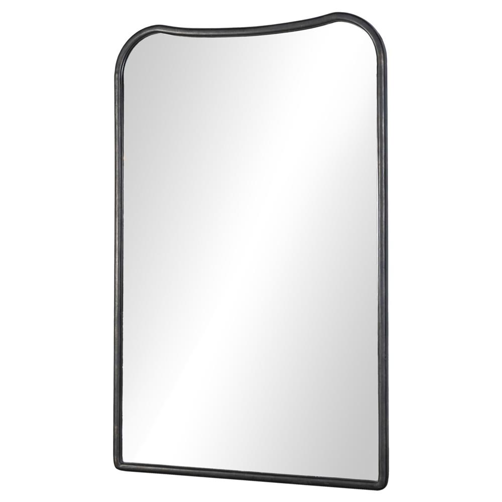 Patz Black Antique Floor Mirror|