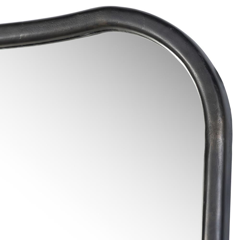 Patz Black Antique Floor Mirror|