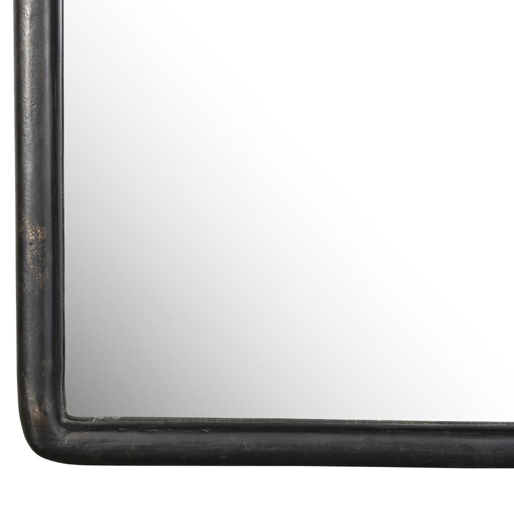 Patz Black Antique Floor Mirror|