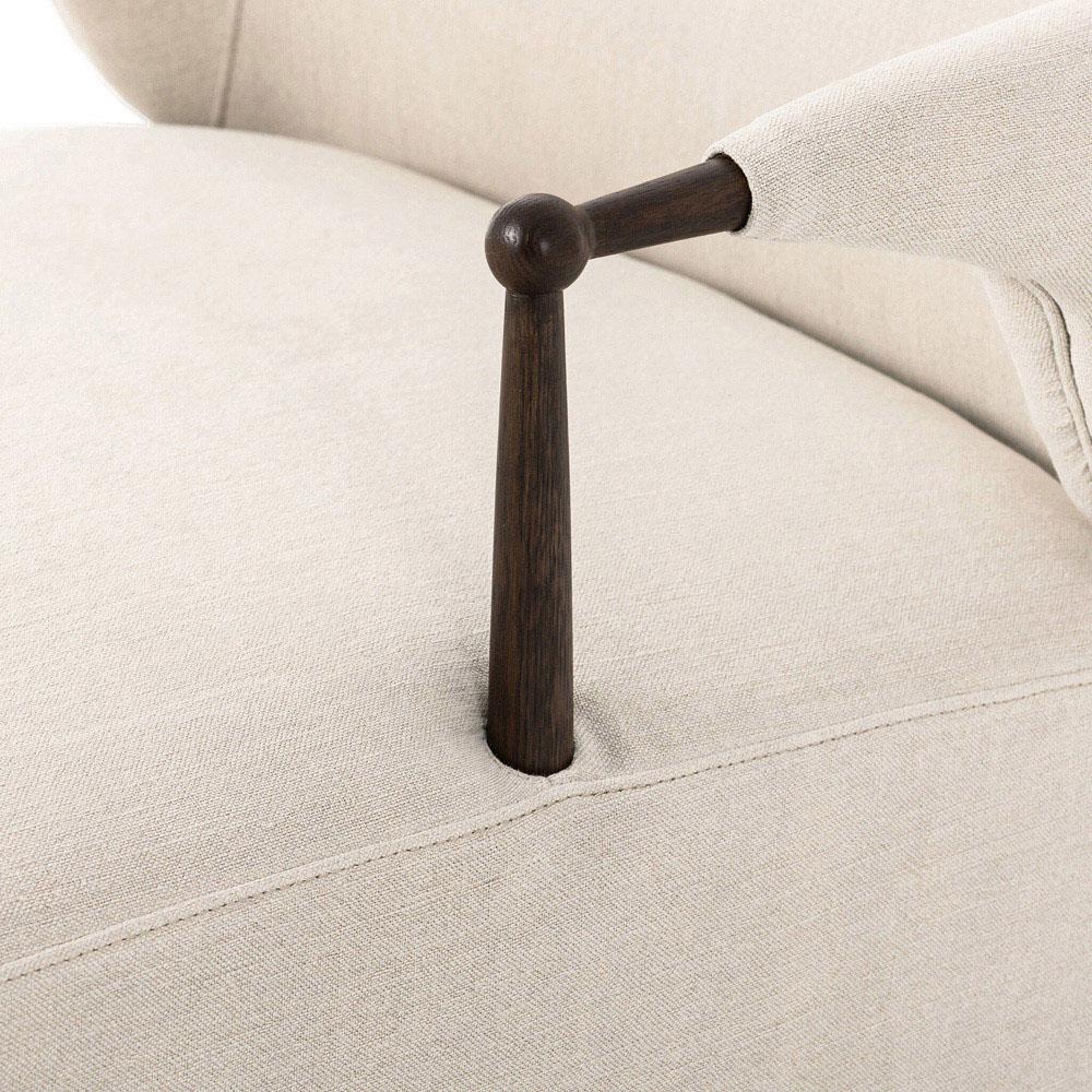 Brently Broadway Dune Linen Chaise|