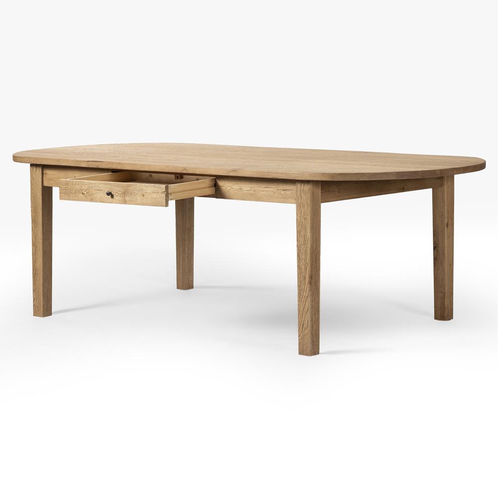 Megan Worn Oak Dining Table - 86