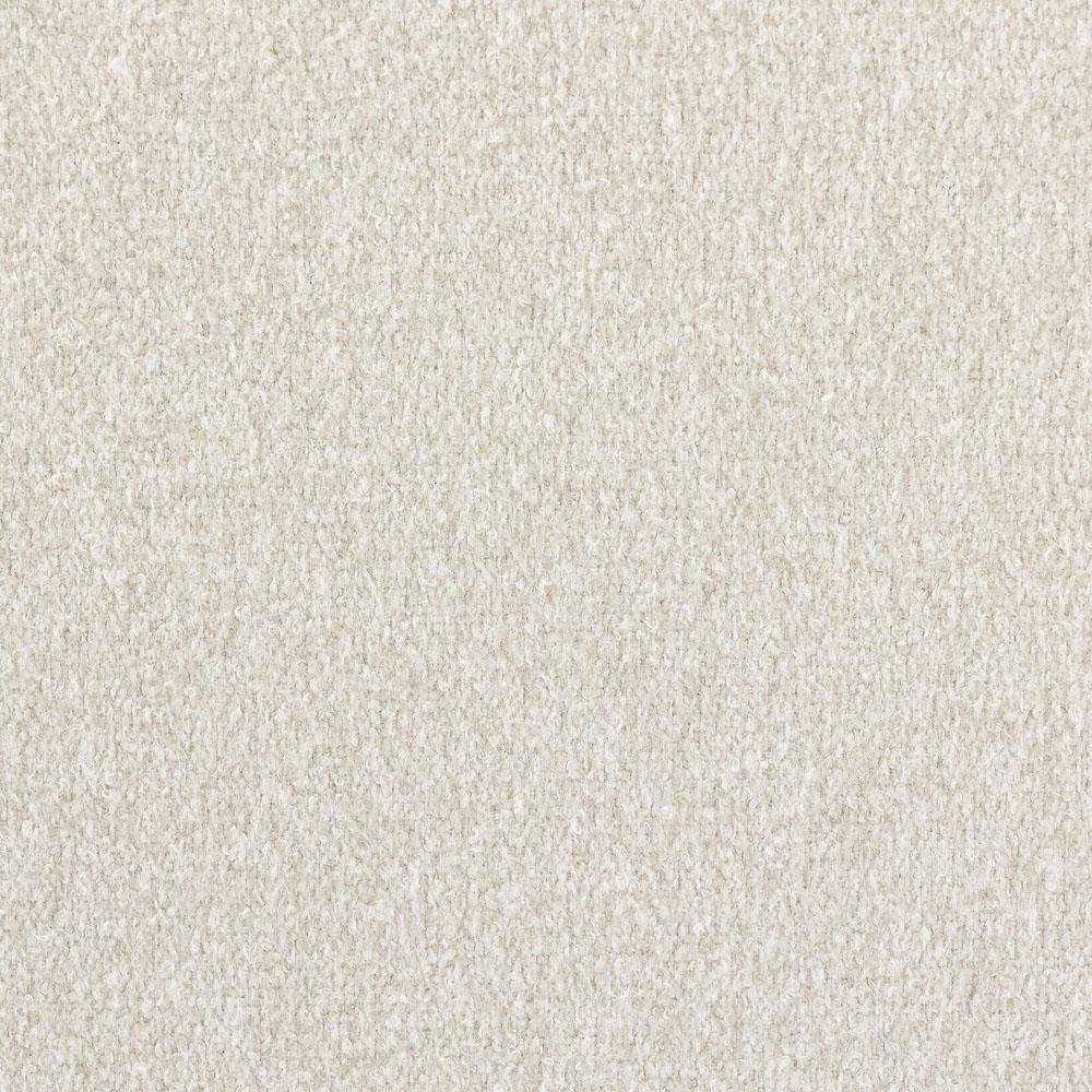 Calix French Country Off White Shearling Iron Cocktail Ottoman|