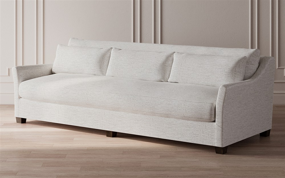 Pauline Heathered Ivory Performance Sofa - 110&quot;|