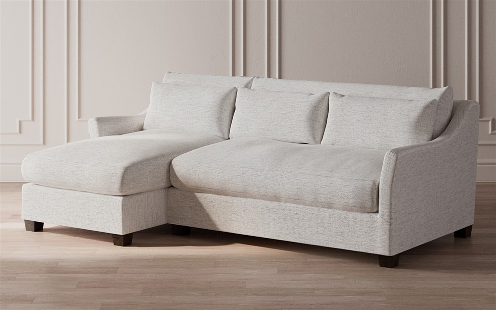 Pauline Chaise Heathered Ivory Performance Sectional - Left Chaise - 101&quot;|
