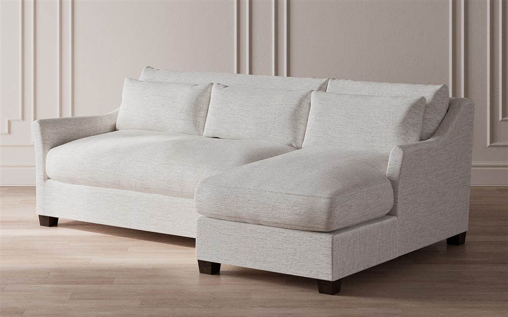 Pauline Chaise Heathered Ivory Performance Sectional - Right Chaise - 101&quot;|